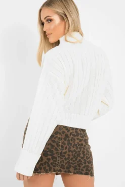 Rebellious Fashion Brown Leopard Print Denim Mini Skirt - Joyelle