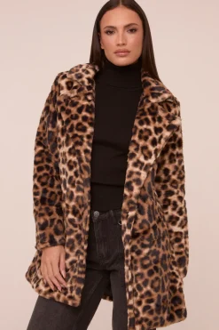 Rebellious Fashion Brown Leopard Print Faux Fur Coats - Yasmin