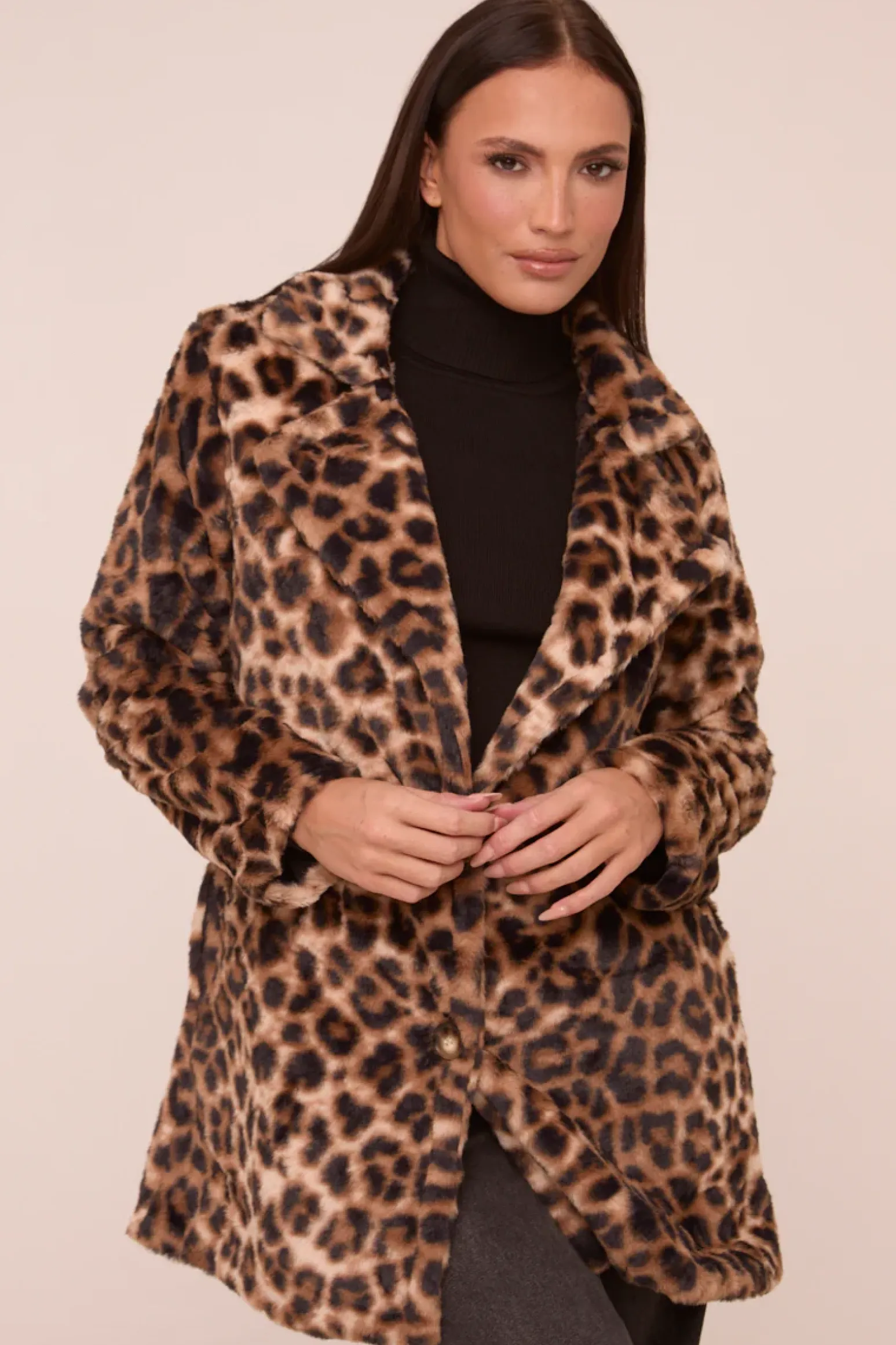 Rebellious Fashion Brown Leopard Print Faux Fur Coats - Yasmin