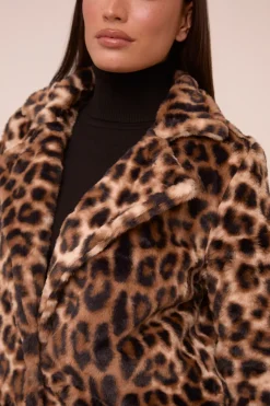 Rebellious Fashion Brown Leopard Print Faux Fur Coats - Yasmin