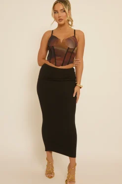 Rebellious Fashion Brown Ombre Corset Top - Amalie