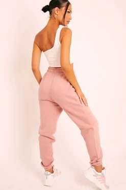 Rebellious Fashion Camel Elasticated Tie Waist Joggers - Kamella