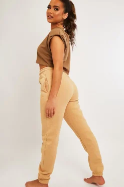 Rebellious Fashion Camel Front Piping Joggers - Jordyn