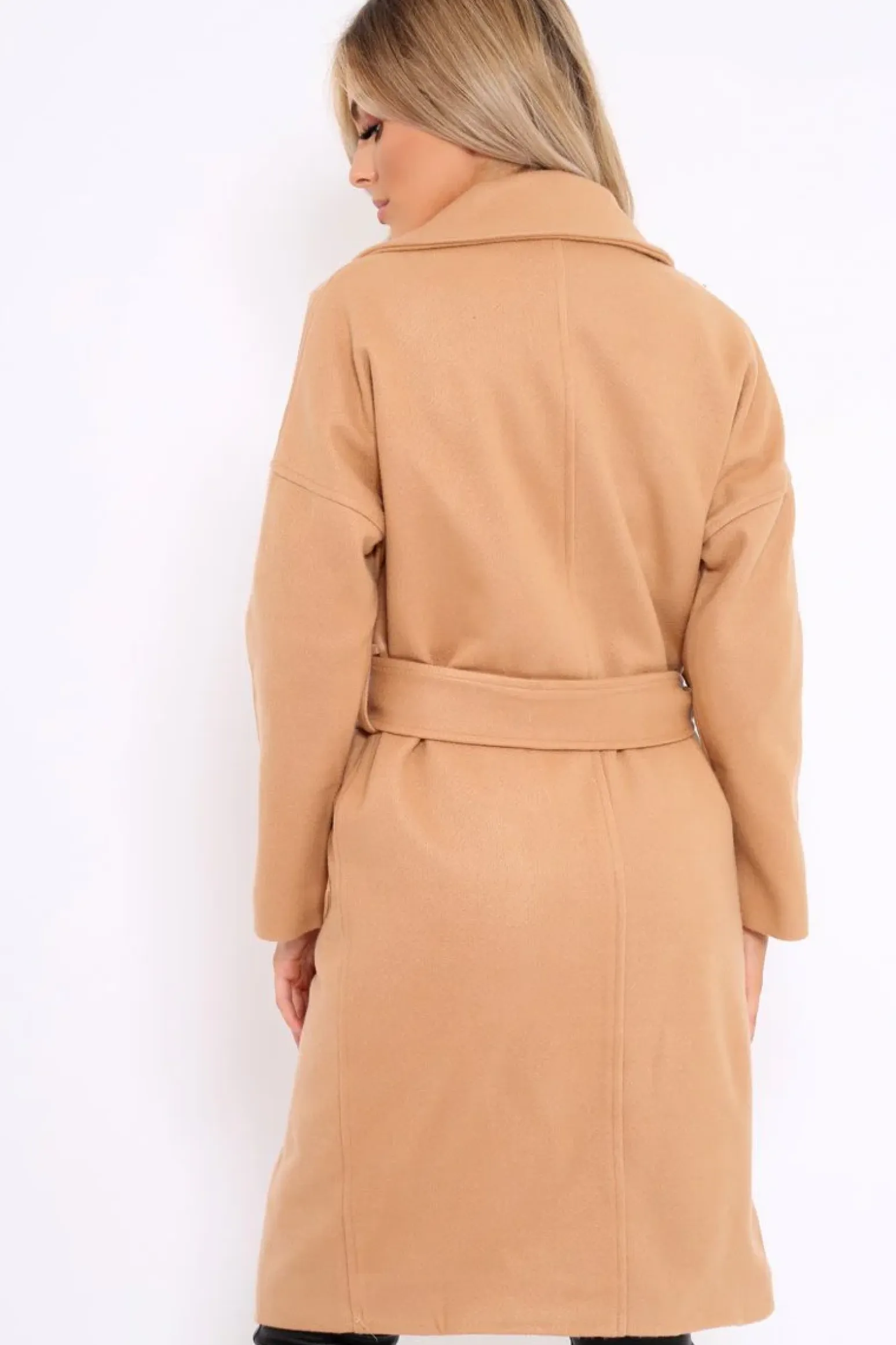 Rebellious Fashion Camel Long Duster Coat - Nina
