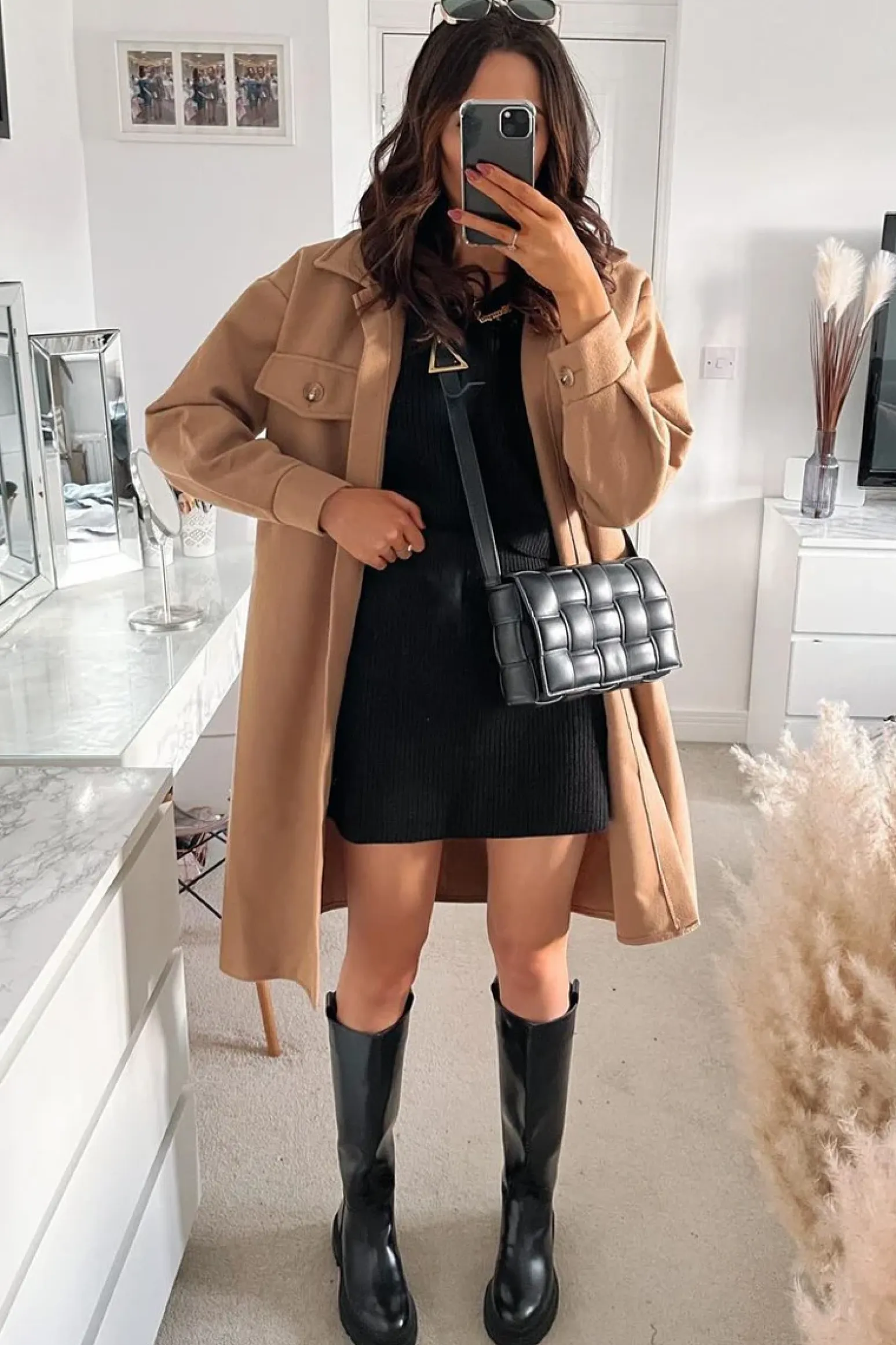 Rebellious Fashion Camel Longline Oversized Shacket - Sasha