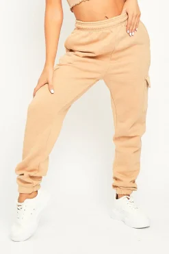 Rebellious Fashion Camel Side Cargo Pocket Joggers - Chantel