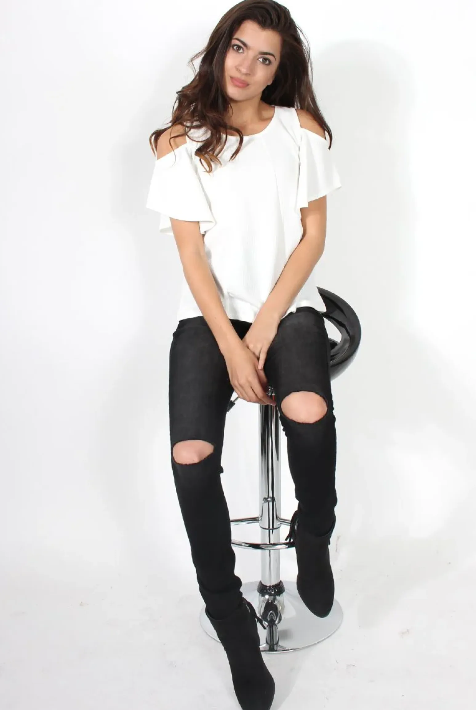 Rebellious Fashion Caprice Black High Waisted Jeans