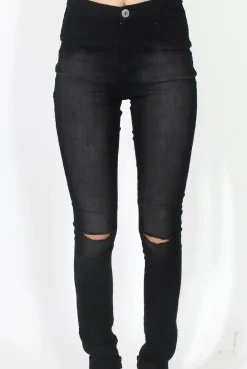 Rebellious Fashion Caprice Black High Waisted Jeans