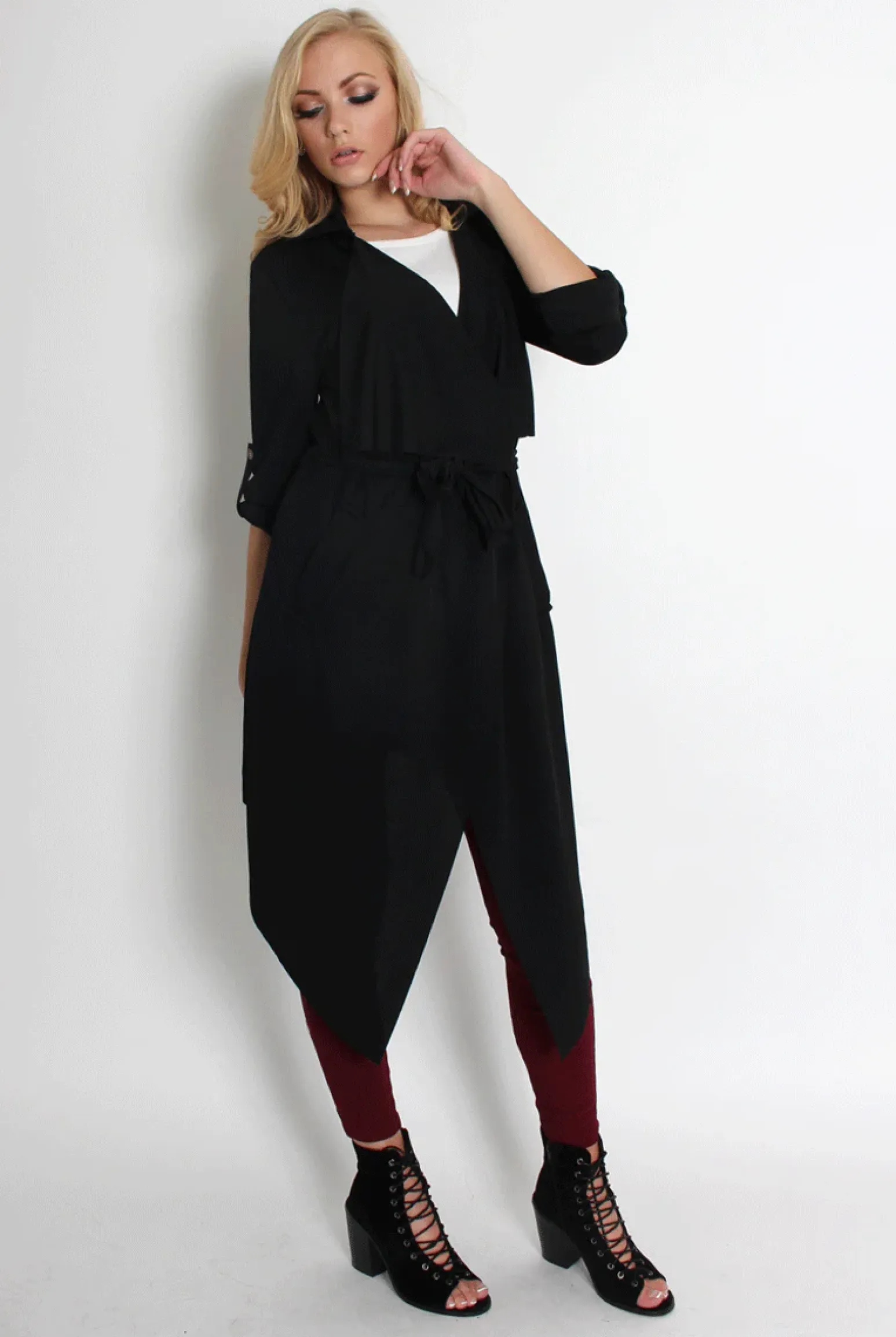 Rebellious Fashion Caroline Black Waterfall Jacket