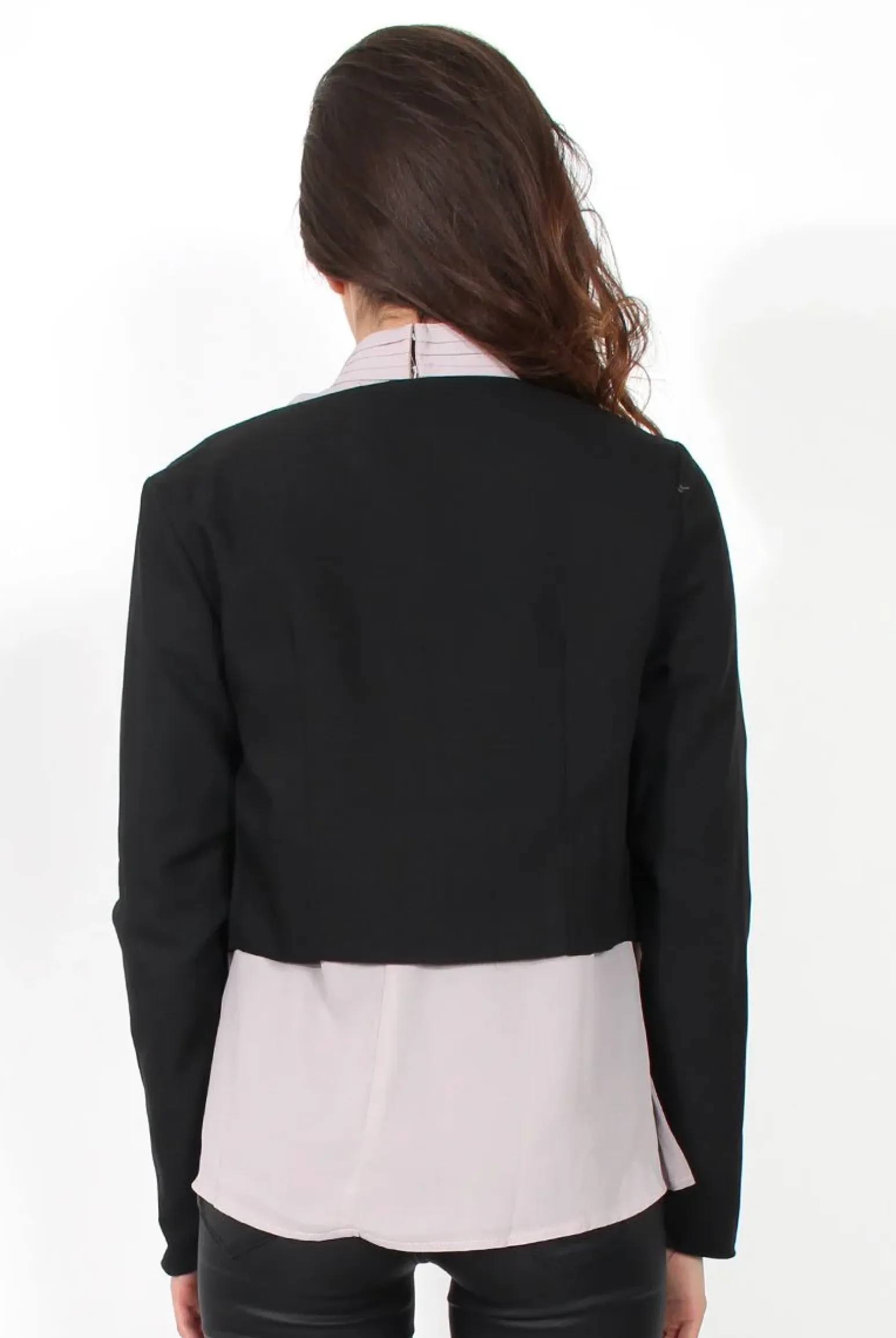 Rebellious Fashion Cat Black Crop Jacket