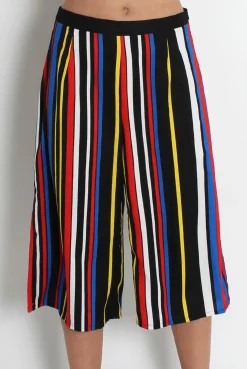 Rebellious Fashion Catherine Striped CulotteTrousers