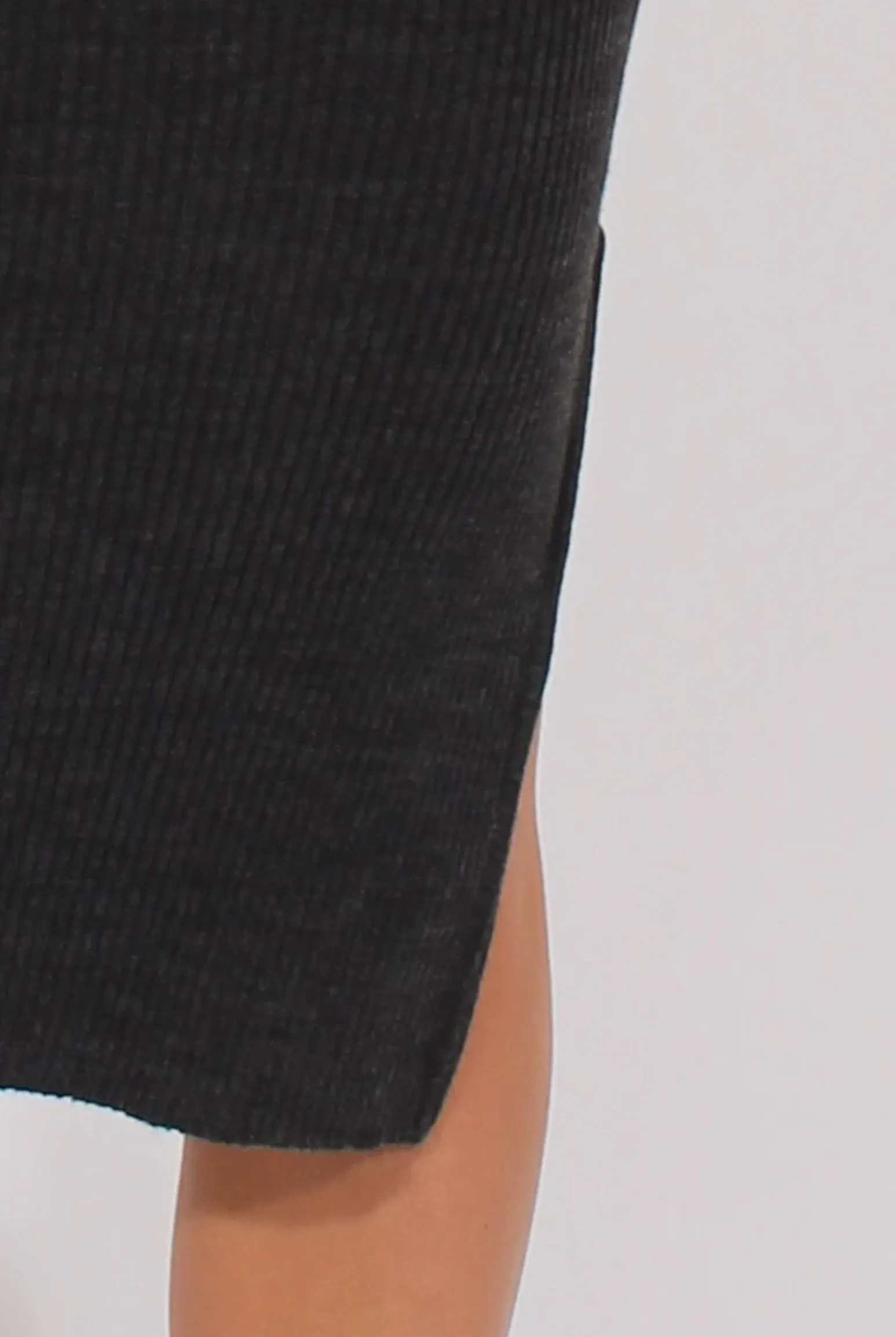 Rebellious Fashion Charcoal Turtleneck Knitted Maxi Dress - Cece