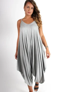 Rebellious Fashion Chloe Grey Oversized Slouch Jumpsuit