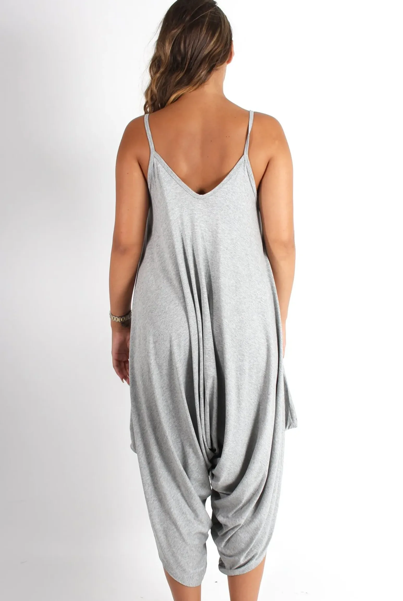 Rebellious Fashion Chloe Grey Oversized Slouch Jumpsuit