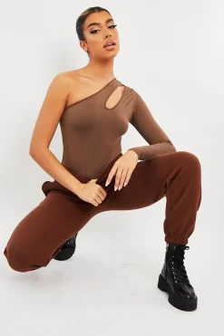 Rebellious Fashion Chocolate Oversized Joggers - Erica