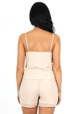 Rebellious Fashion Claudia Nude Sequin Playsuit