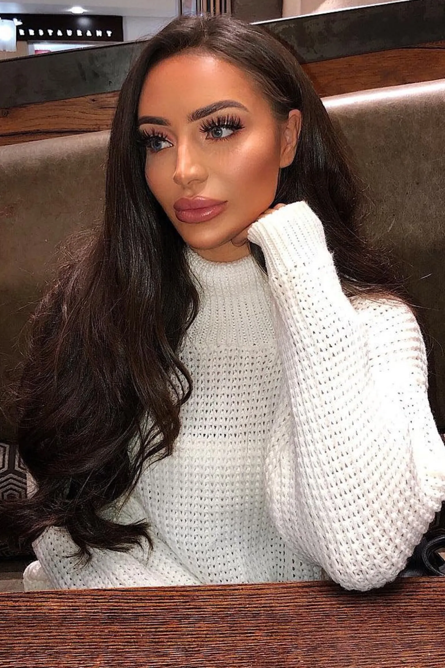 Rebellious Fashion Cream Chunky Knit Jumper Dress - Maci
