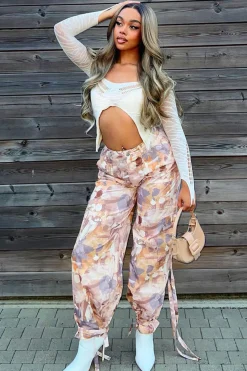 Rebellious Fashion Cream Knit Front Cut Out Long Sleeve Crop Top - Bunko