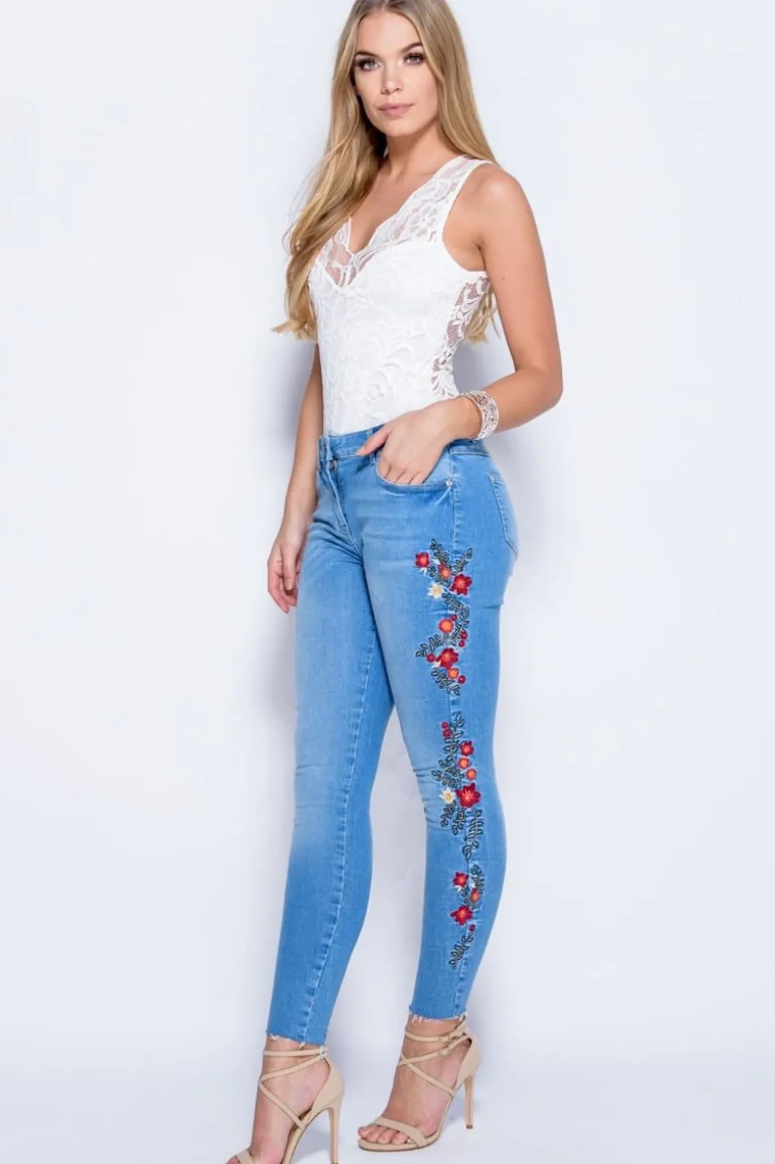 Rebellious Fashion Cream Lace Bodysuit - Aubrey
