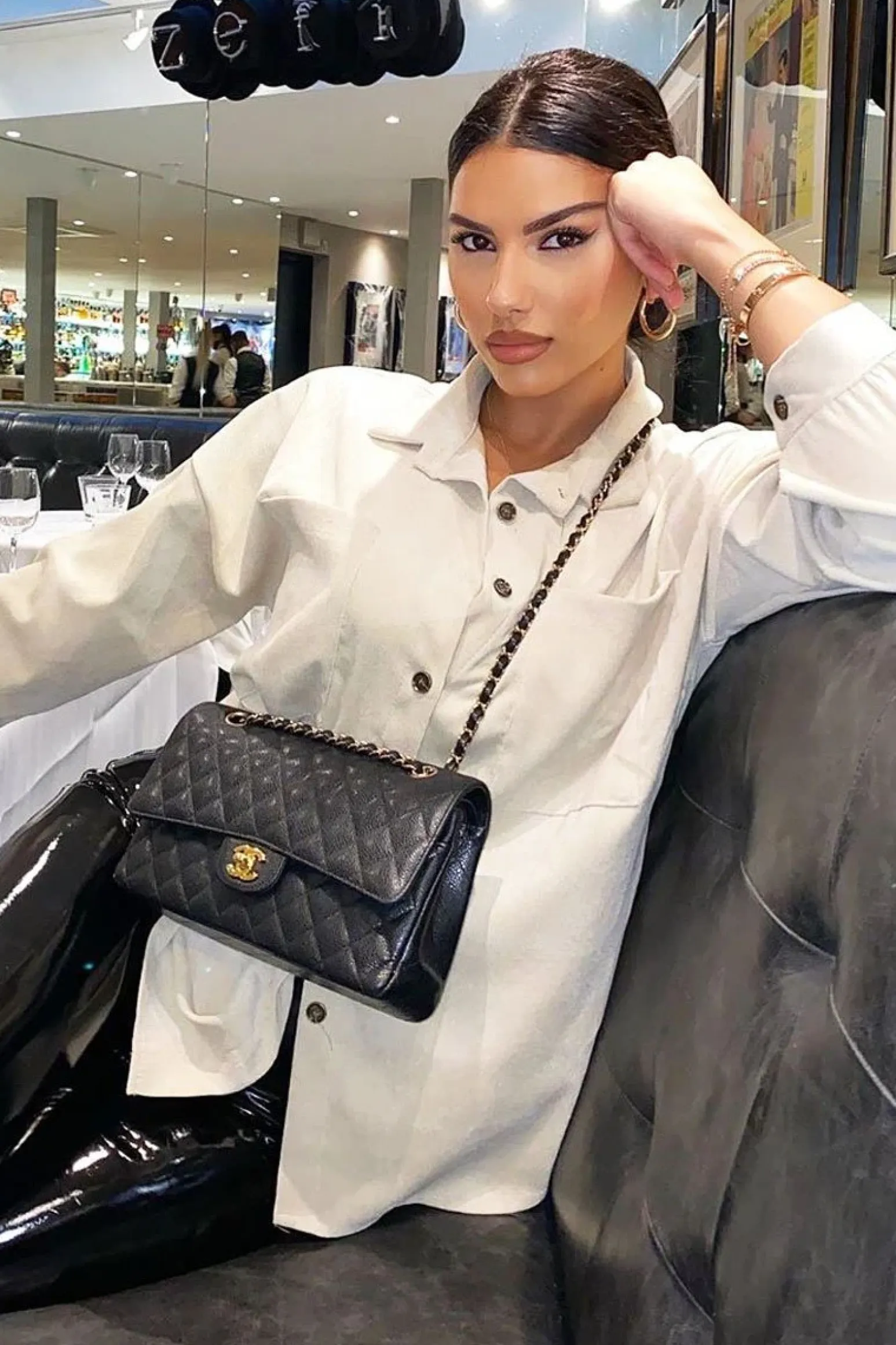 Rebellious Fashion Cream Oversized Fit Corduroy Shirt - Brina