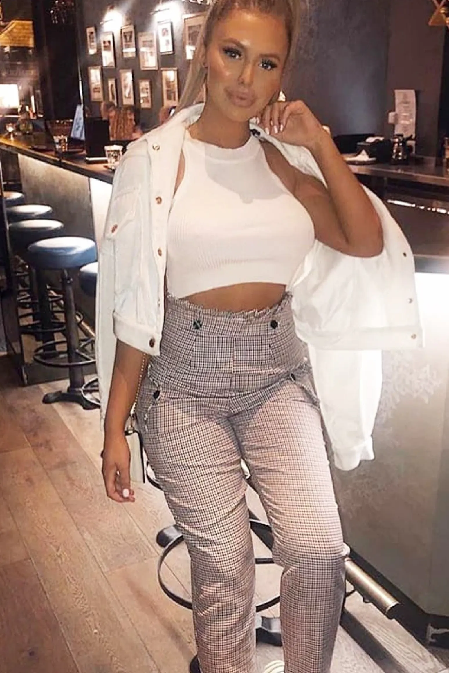 Rebellious Fashion Cream Thick Rib Halter Neck Crop Top - Aariella