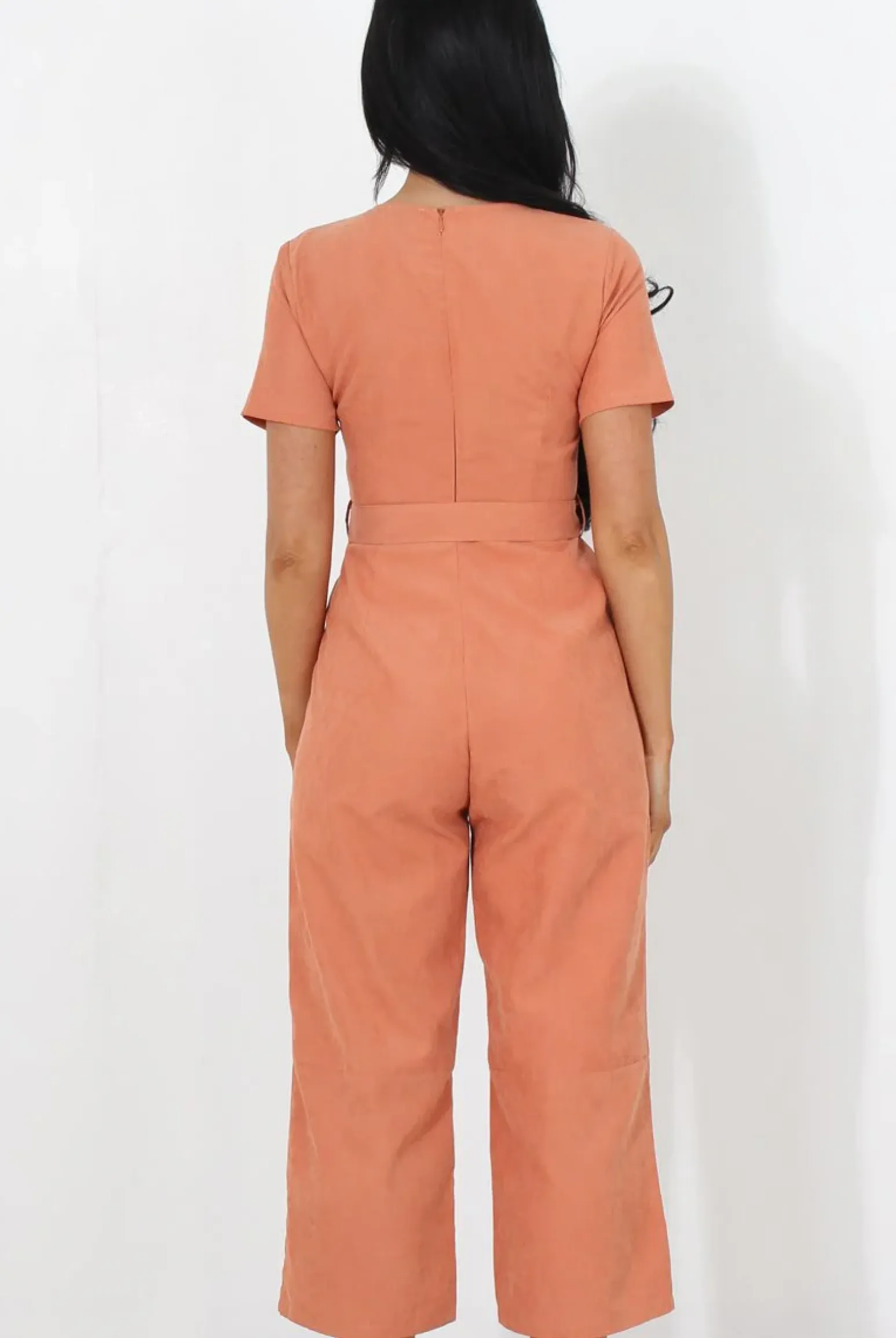 Rebellious Fashion Darcy Orange Culotte Jumpsuit