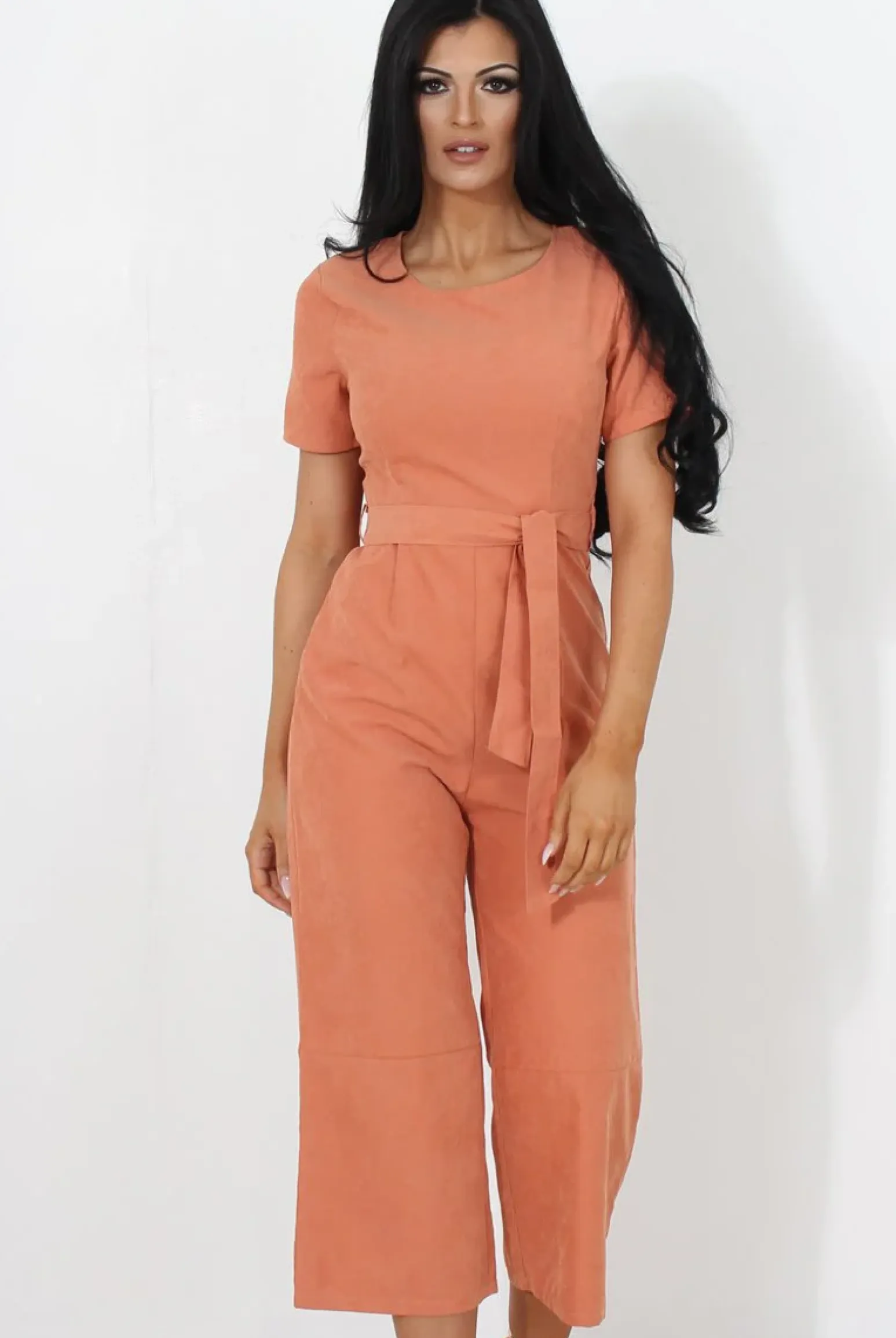Rebellious Fashion Darcy Orange Culotte Jumpsuit