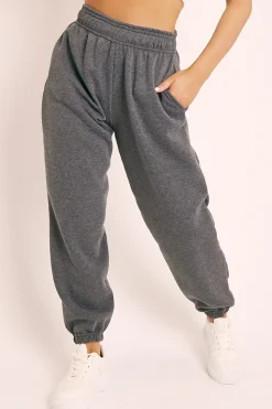 Rebellious Fashion Dark Grey Oversized Joggers - Erica