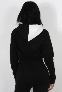 Rebellious Fashion Delora White Panel Hoodie