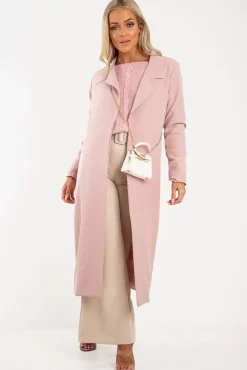 Rebellious Fashion Dusty Pink Chunky Knit Sleeve Detail Jumper - Lillienne