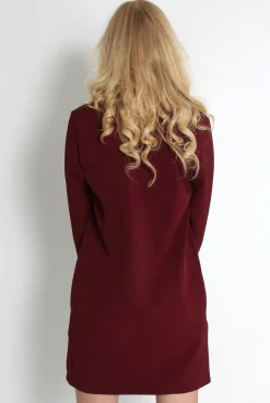 Rebellious Fashion Elle Wine Lace Up Dress