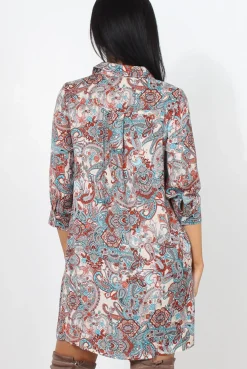 Rebellious Fashion Fiji Paisley Print Shirt Dress