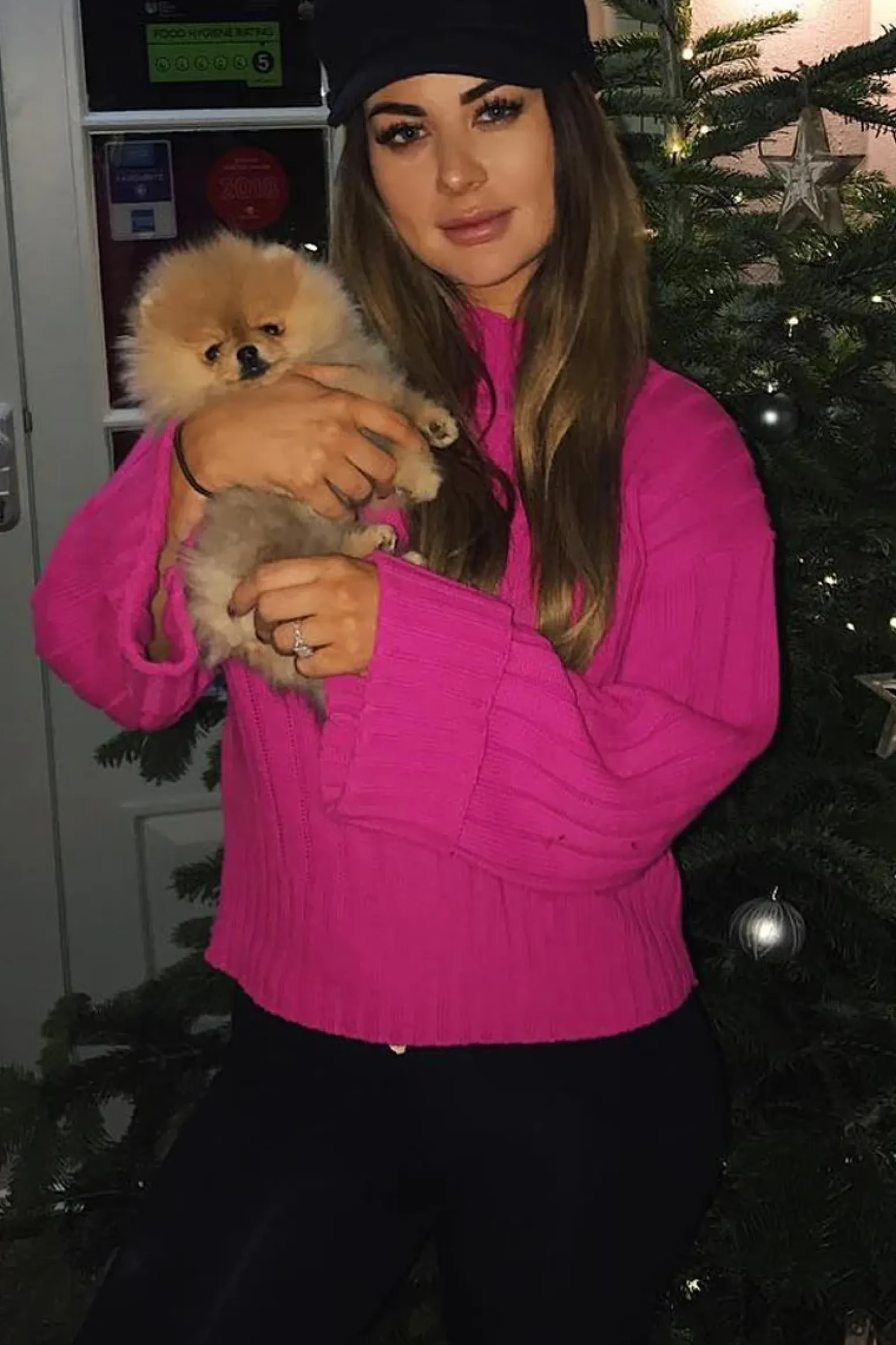 Rebellious Fashion Fuchsia Knit High Neck Jumper - Jaelynn