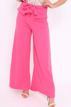 Rebellious Fashion Fuchsia Wide Leg Trousers - Yari