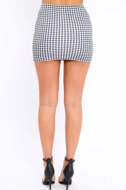 Rebellious Fashion Gingham Bodycon Skirt - Lilah