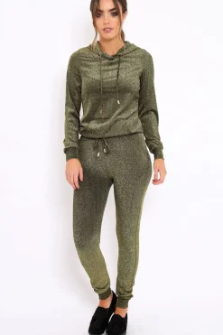 Rebellious Fashion Gold Metallic Tracksuit - Sinead