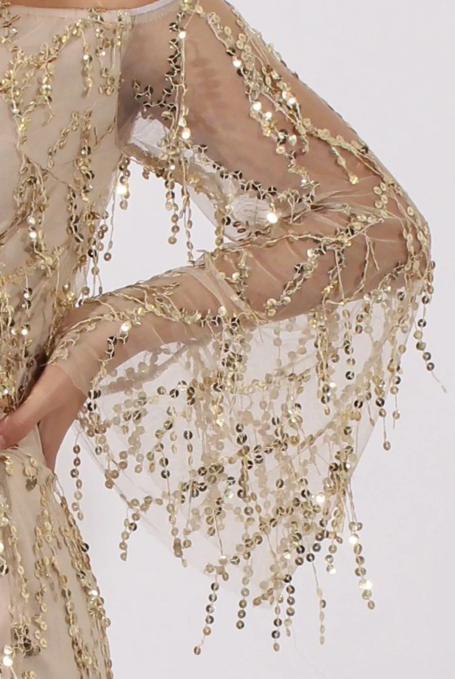 Rebellious Fashion Gold Sequin Bardot Playsuit - Sadira