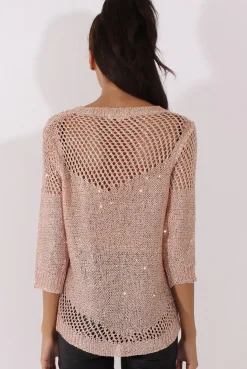 Rebellious Fashion Gold Sparkle Sweater - Bella