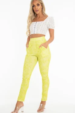 Rebellious Fashion Green Snake Print Crepe Tapered Trousers - Giulia