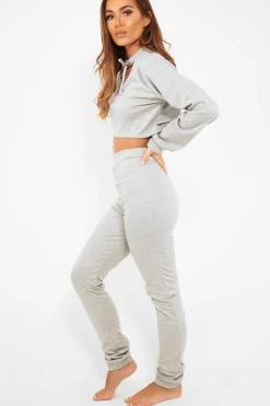 Rebellious Fashion Grey Cut Out Loungewear Set - Adaia