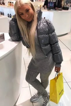 Rebellious Fashion Grey Knitted Loungewear Set - Jordi