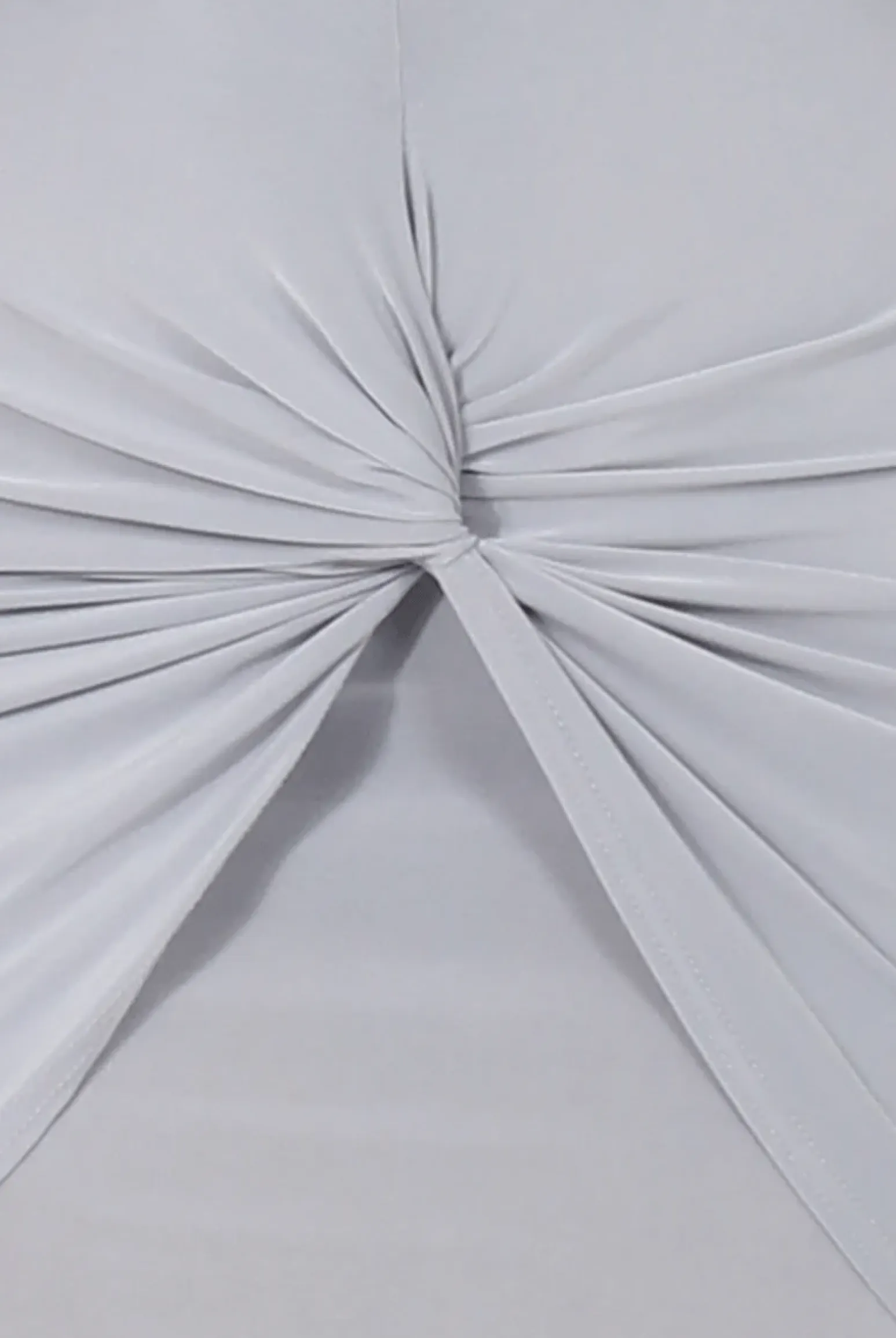 Rebellious Fashion Grey Knotted Detail Body-con Skirt- Ibiza