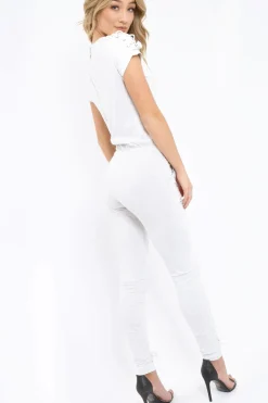 Rebellious Fashion Grey Lace up Jumpsuit - Aurora