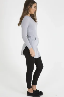 Rebellious Fashion Grey Longline Hoodie - Summer