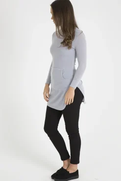 Rebellious Fashion Grey Longline Hoodie - Summer