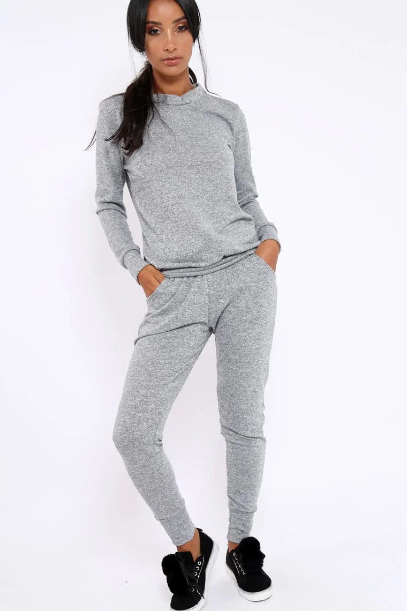 Rebellious Fashion Grey Loungewear Set-Josie