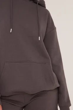 Rebellious Fashion Grey Oversized Hoodie & Shorts Loungewear Co-ord Set - Niva