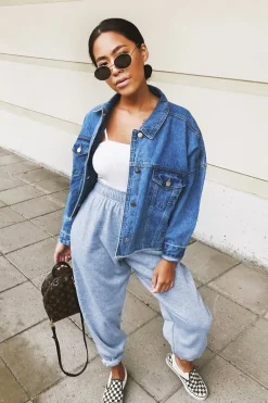 Rebellious Fashion Grey Oversized Joggers - Erica