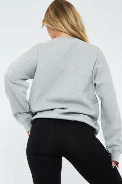 Rebellious Fashion Grey Oversized Los Angeles Sweatshirt - Lyde