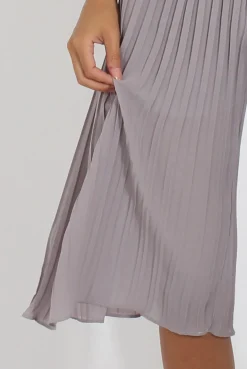 Rebellious Fashion Grey Pleated High Waisted Culottes - Audrey